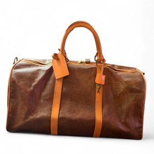 ETRO 50cm Paisley Boston Weekender Travel Duffel Bag Leather Trim Italy
